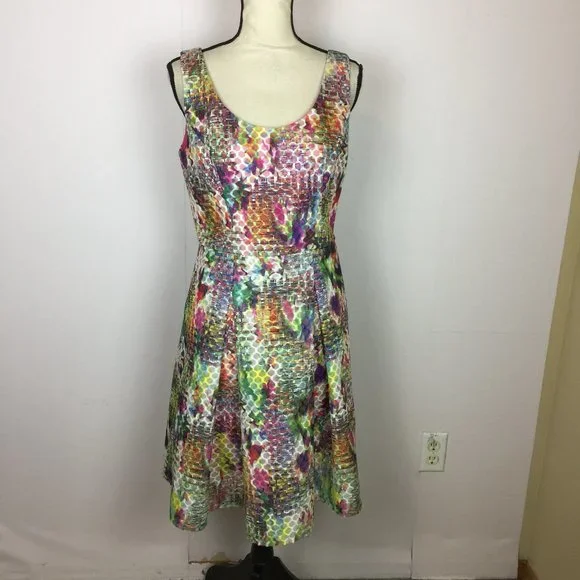 new york and company fit and flare dress Women's Medium purple New York & Company Fit